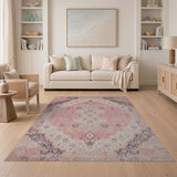 Blush Pink Persian Area Rug