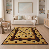 Brown and Tan Chocolate Chip Cookie Area Rug