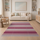 Pink Horizontal Stripe Area Rug