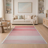 Gradient Pink Stripe Area Rug