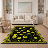 Playful Yellow Cats Area Rug