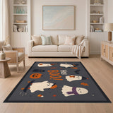 Hey Boo Halloween Kids Cartoon Area Rug