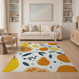 Retro Citrus Fruit Pattern Area Rug