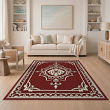 Medallion Red Ornate Red Persian Medallion Area Rug