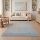 Grey Modern Grey Tonal Stripe Area Rug