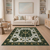 Black Gold Floral Persian Area Rug