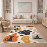 Halloween Kids Cartoon Cat Ghost Area Rug
