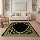 Traditional Persian Ornate Gold Border Traditional Persian Rug