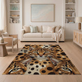Serval Cat Leopard Spot Area Rug