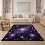 Purple Cosmic Constellation Area Rug