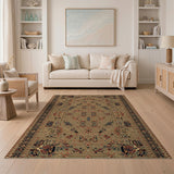 Timeless Beige Persian Medallion Area Rug