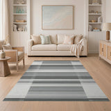 Black and White Stripe Modern Black White Geometric Stripe Area Rug