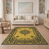 Traditional Persian Ornate Gold Mandala Persian Area Rug
