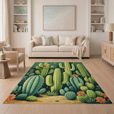 Starry Cactus Oasis Area Rug