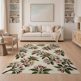 Cherry Blossom Branches Floral Area Rug