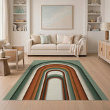Layered Arch Geometric Area Rug