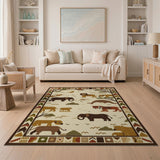 Tribal Savanna Safari Animals Rug