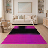 Pink Black Halftone Geometric Area Rug