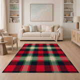 Red Green Buffalo Plaid Area Rug