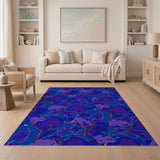 Modern Purple Abstract Area Rug