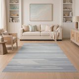Geometric Modern Modern Grey Striped Area Rug