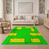 Fun Green Alphabet Kids Learning Rug