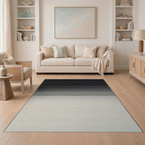 Black to White Gradient Abstract Area Rug