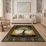 Mystical Tree of Life Rug with Celtic Tribal Borders