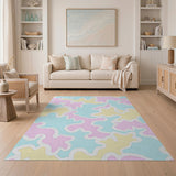 Playful Pastel Camo Area Rug