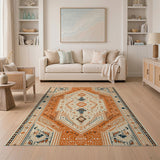 Terracotta Geometric Southwestern Area Rug