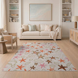 Whimsical Starfish Scatter Area Rug