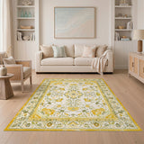 Yellow Floral Vintage Yellow Floral Vintage Area Rug