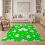 Festive Shamrock Green Area Rug