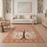Multi-color and Patterns Vibrant Tree of Life Persian Area Rug