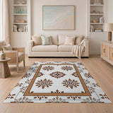 Terracotta Starburst Persian Area Rug