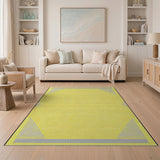 Vibrant Yellow Diamond Weave Area Rug
