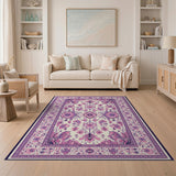 Purple Floral Persian Purple Area Rug