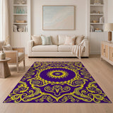 Royal Purple Gold Traditional Persian Rug