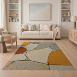 Pebble Mosaic Multi-Color Geometric Area Rug
