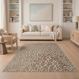 Brown Tan Giraffe Print Area Rug