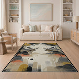 Twin Deer Antler Peaks Abstract Area Rug