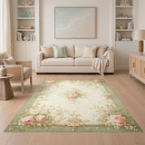 Pink Rose Floral Vintage Floral Vintage Area Rug