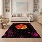 Fiery Sun Pink Mandala Area Rug