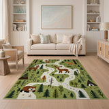 Whimsical Woodland Animals Play Rug