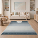 Starry Night Moon Gradient Blue Area Rug