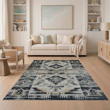 Distressed Southwestern Geometric Area Rug