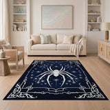 Gothic Spider Stars Navy Area Rug