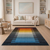 Multi-Color Gradient Geometric Area Rug