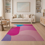 Vibrant Multi-Color Abstract Bubble Area Rug
