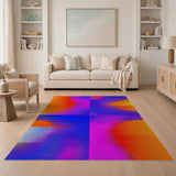 Vibrant Halftone Multi-Color Geometric Area Rug